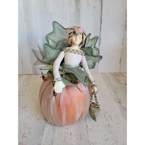 Fairy vintage whimsical pumpkin forest floral plush home unique figure